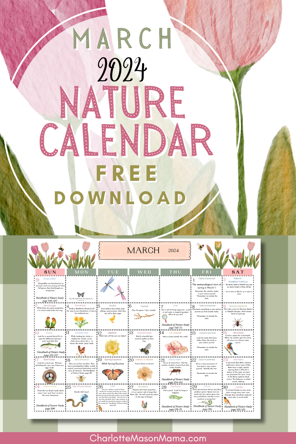 March 2024 Nature Calendar